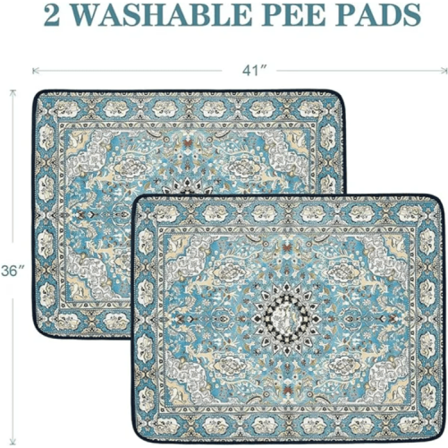 Qeils Washable Pee Pads For Dogs, 2 Pack Reusable Puppy Pads 36x41 Super Absorbent Leakproof Dog Training Pads, Non-Slip Potty Pads For Floor, C Qeils Washable Pee Pads For Dogs, 2 Pack Reusable Puppy Pads 36x41 Super Absorbent Leakproof Dog Training Pads, Non-Slip Potty Pads For Floor, C